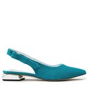 Sandały R.Polański 1017/L - Turkusowy Zamsz