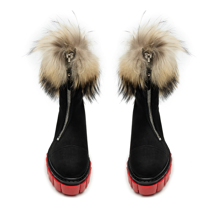 Botki R.Polański 1390 - Czarny/Czerwony