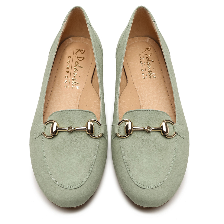 Baleriny R.Polański 1138 - Miętowy Zamsz