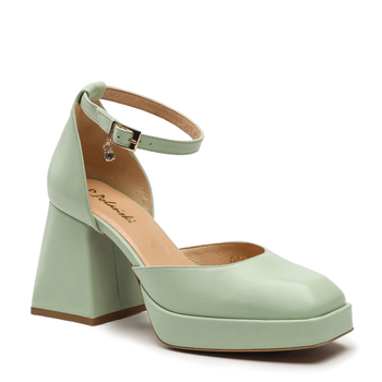 Sandały R.Polański 1454 - Zielony Polina 586 Lico