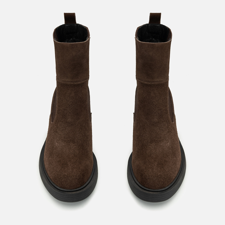 Botki R.Polański 2250 - Brązowy Zamsz