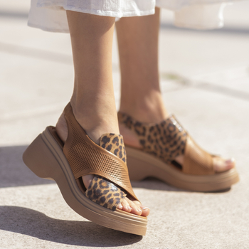 Sandały R.Polański 2117 - Beżowa Pantera