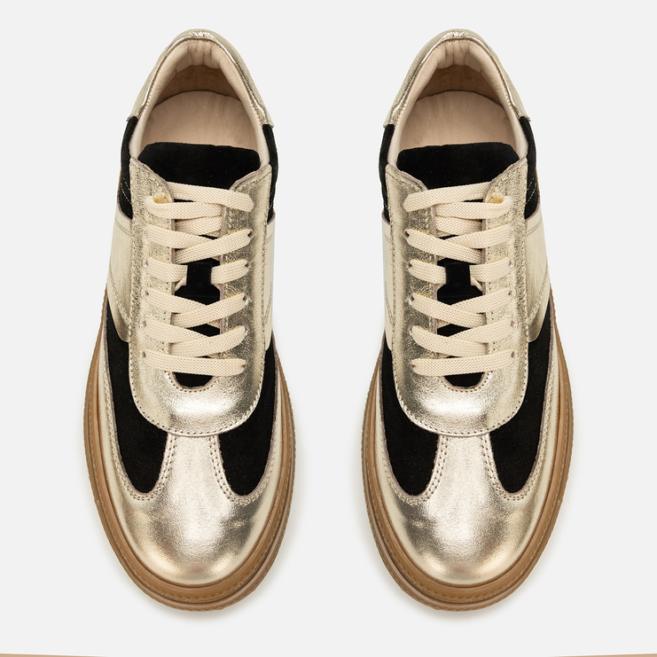 Sneakersy R.Polański 2149 - Czarny/Złoty