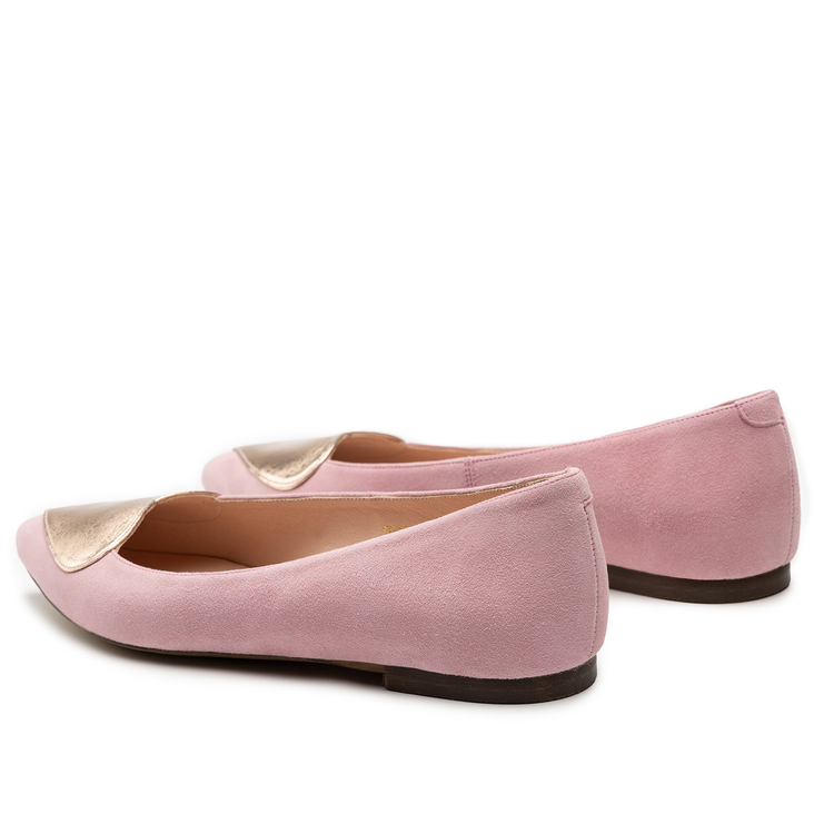 Baleriny R.Polański 912 - Różowy Zamsz