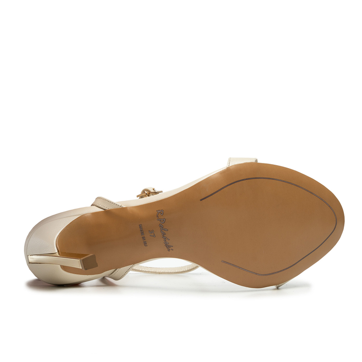 Sandały R.Polański 1074 - Ekri Perła