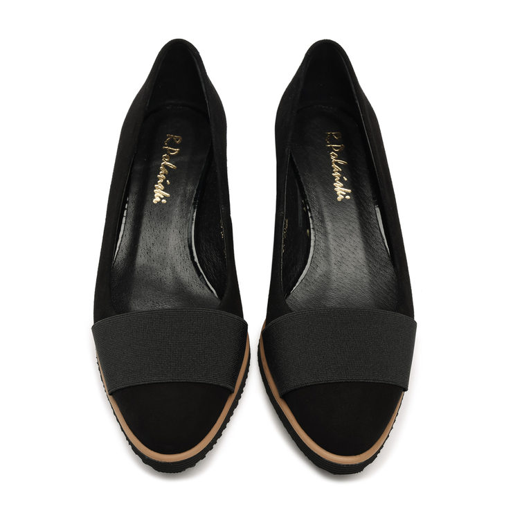 Półbuty R.Polański 1161 - Czarny Zamsz