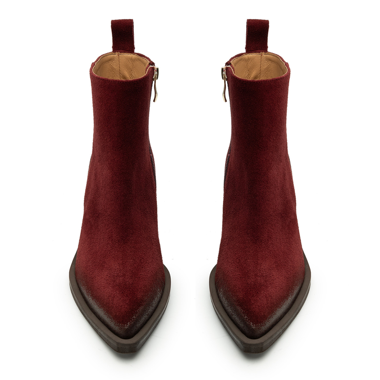 Botki R.Polański 1867 - Bordowy Zamsz