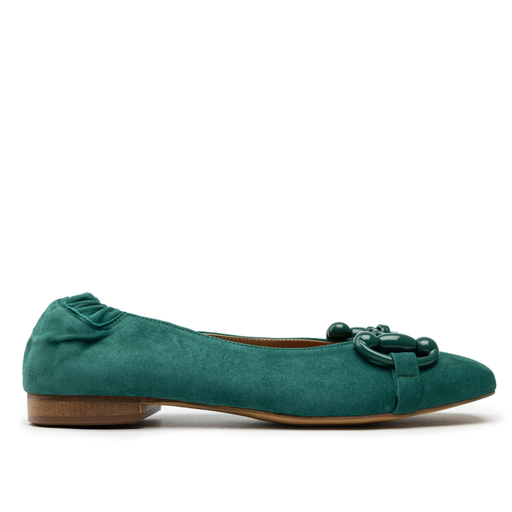 Baleriny R.Polański 1611 - Zielony Zamsz