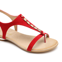 Sandały 826 - Czerwony Zamsz