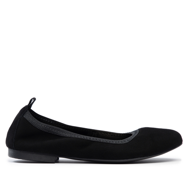 Baleriny 1102 - Czarny Zamsz