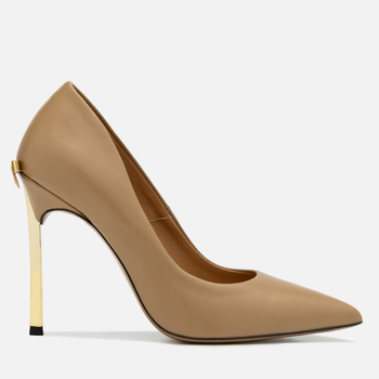 Szpilki 1223 - Camel Lico/Złoty