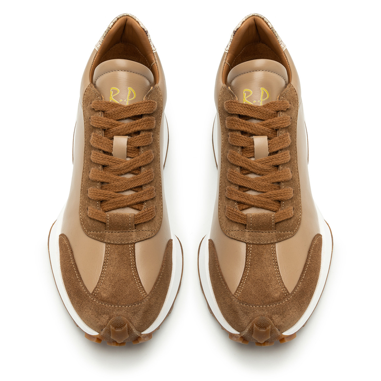 Sneakersy R.Polański 2107 - Brązowy Lico/Brązowy Zamsz