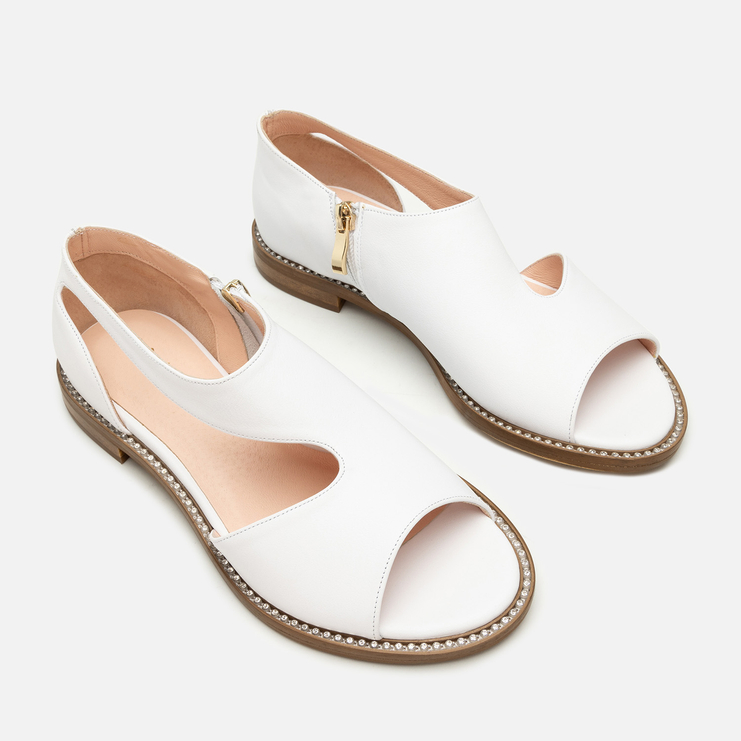 Sandały R.Polański 1733 - Biały Lico