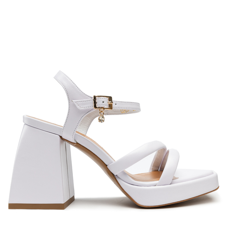 Sandały R.Polański 1458 - Biały Lico