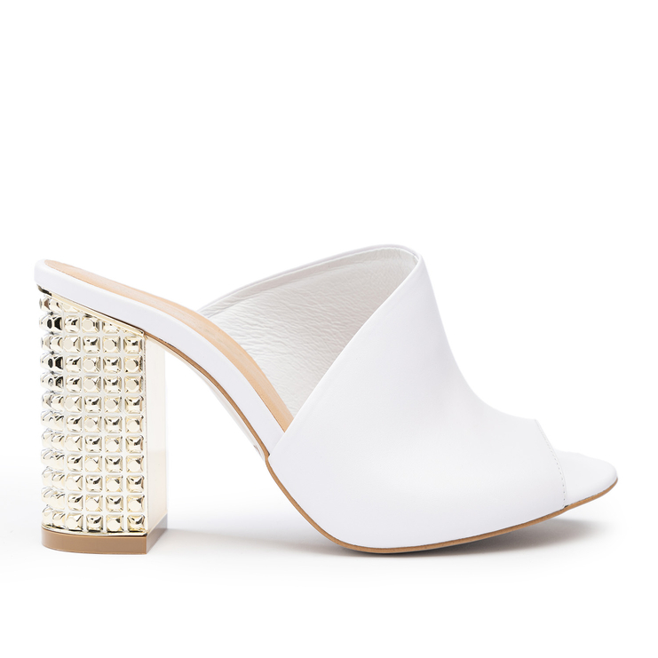 Klapki 936 - Biały Lico