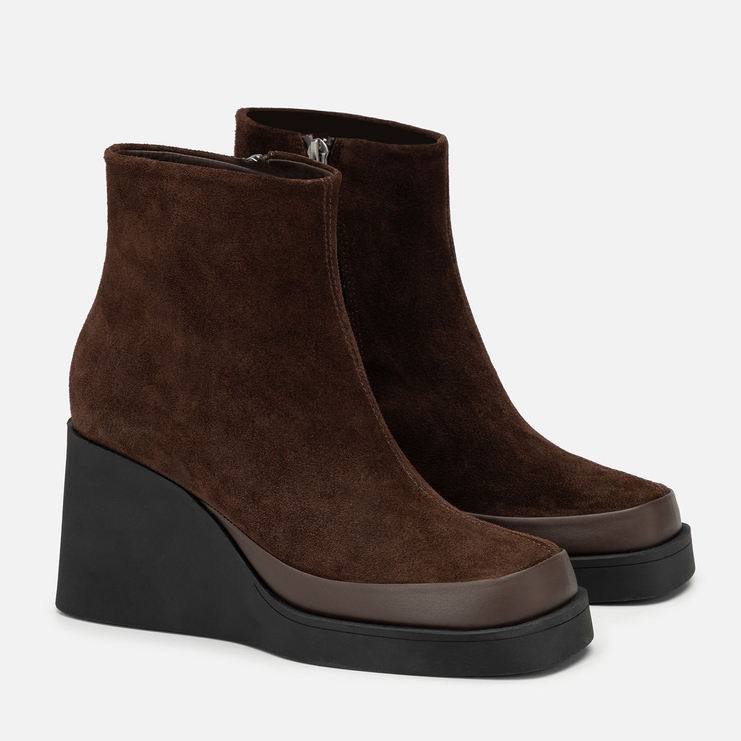 Botki R.Polański 2234 - Brązowy Zamsz