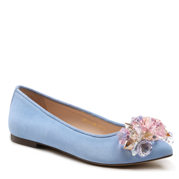 Baleriny R.Polański 727/X - Błękitny Zamsz