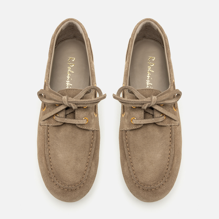 Mokasyny R.Polański 2135 - Taupe Zamsz