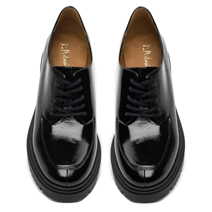 Oxfordy R.Polański 1601 - Czarny Naplak