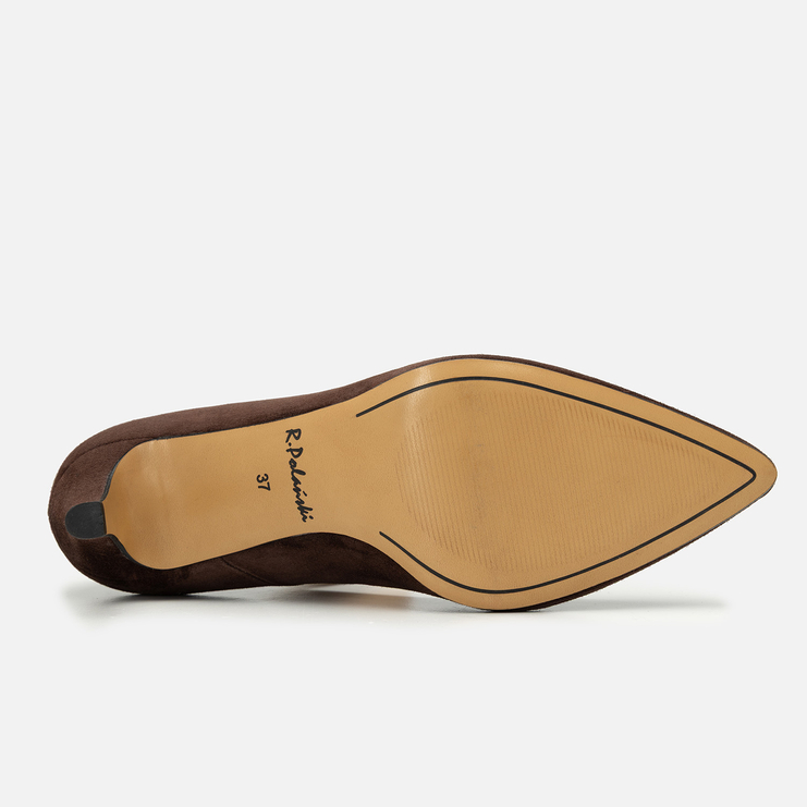 Czółenka R.Polański 2257 - Brązowy Zamsz