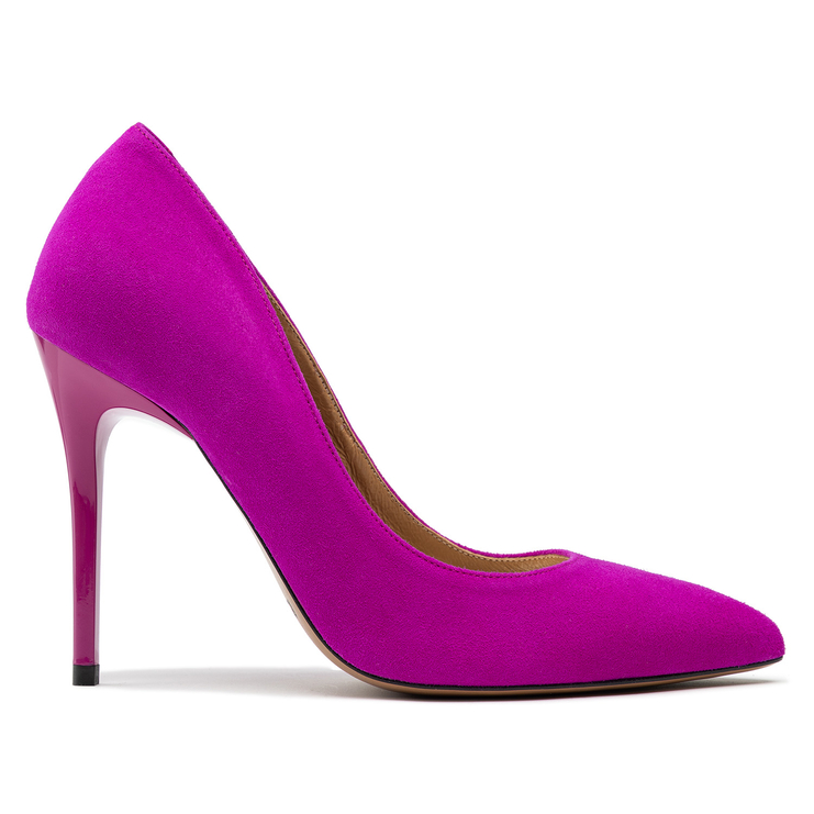 Czółenka R.Polański A001 - Fuksja Zamsz