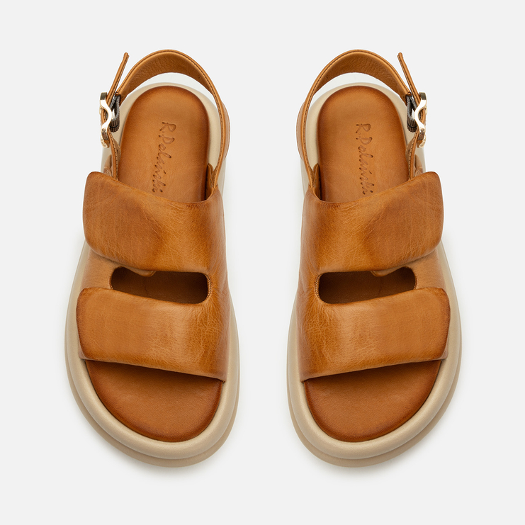 Sandały R.Polański 2196 - Camel Lico