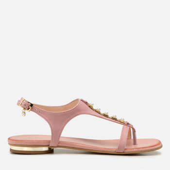 Sandały R.Polański 939 - Różowy Zamsz