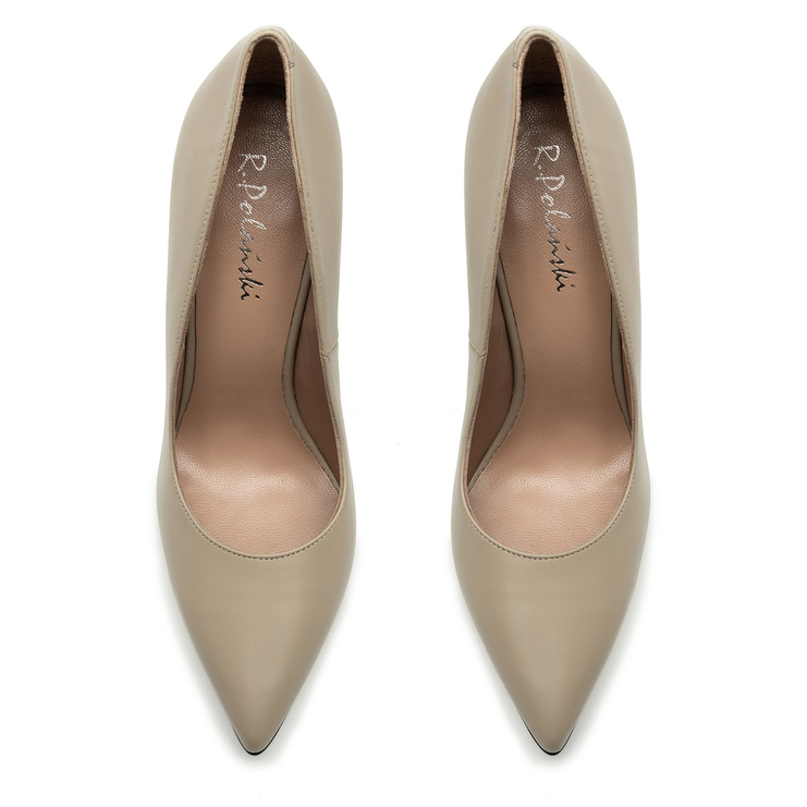 Szpilki R.Polański 1980 - Light cappucino lico