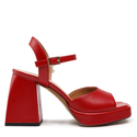 Sandały R.Polański 1506 - Czerwony Lico