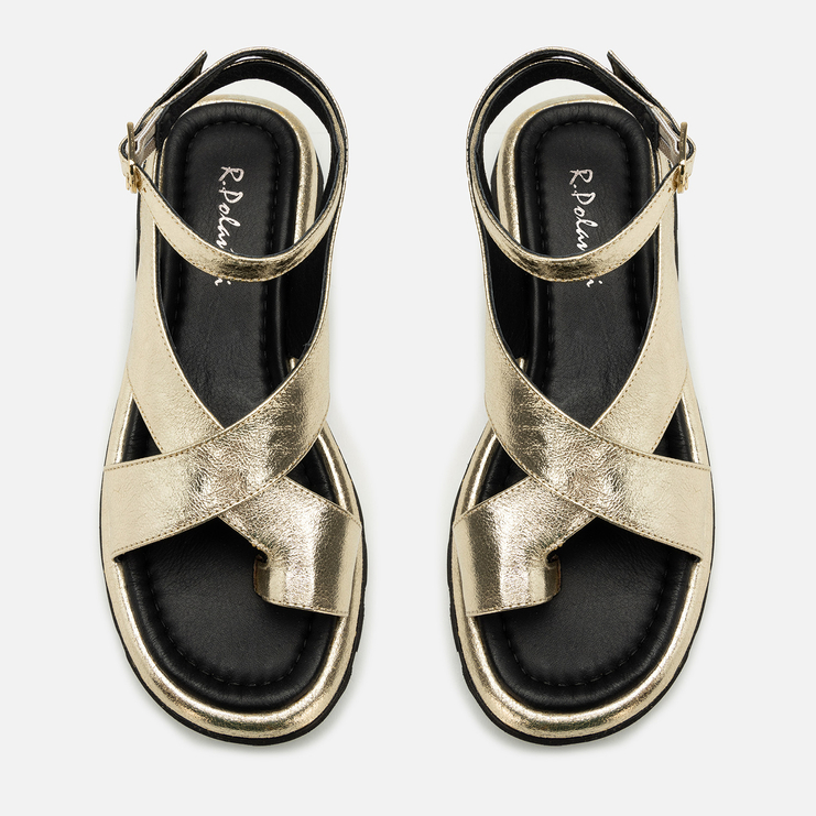 Sandały R.Polański 2202 - Złoty