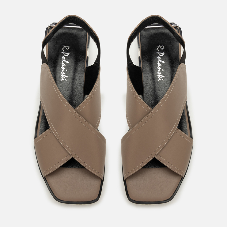 Sandały R.Polański 2164 - Cappuccino Lico