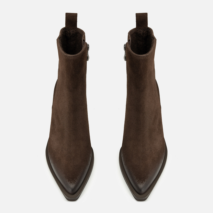 Botki R.Polański 2170/K - Chocolate 119 Zamsz