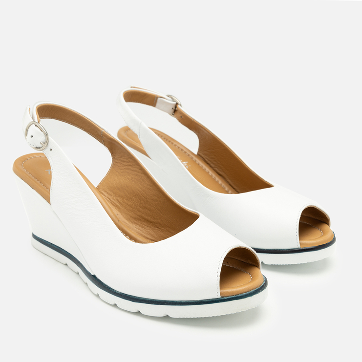 Sandały R.Polański 2118 - Biały Lico