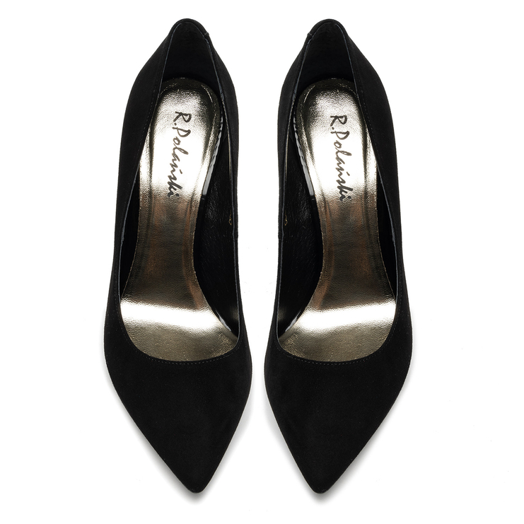 Czółenka R.Polański A001 - Czarny Zamsz