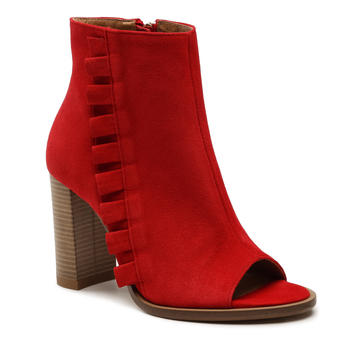 Botki R.Polański 1413 - Czerwony Zamsz