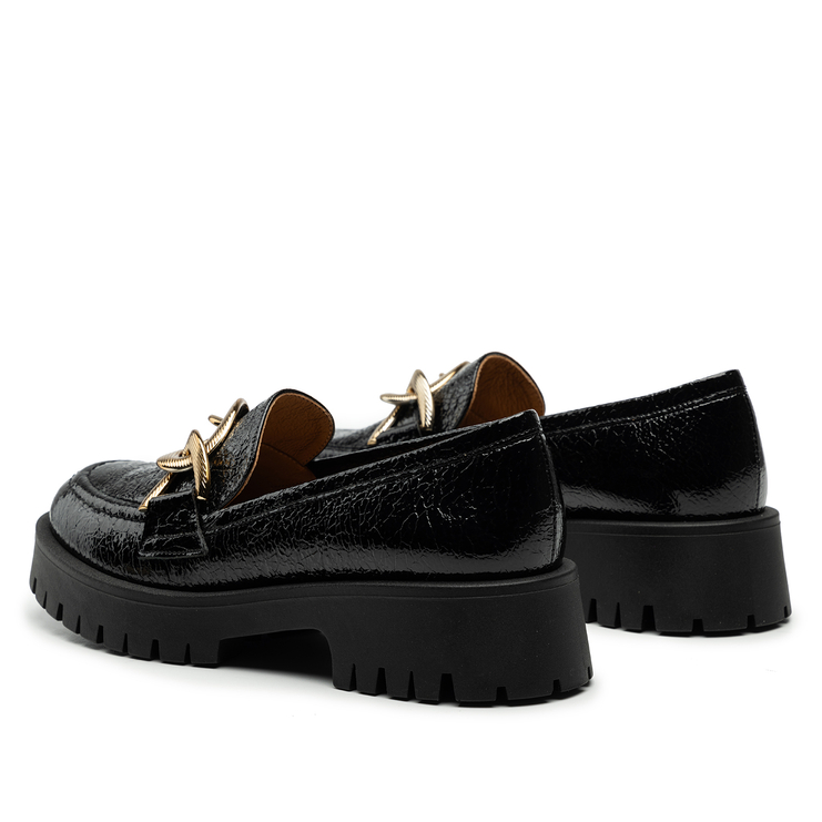 Mokasyny R.Polański 1811 - Czarny Naplak