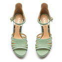 Sandały R.Polański 1667 - Zielony Polina 586 Lico