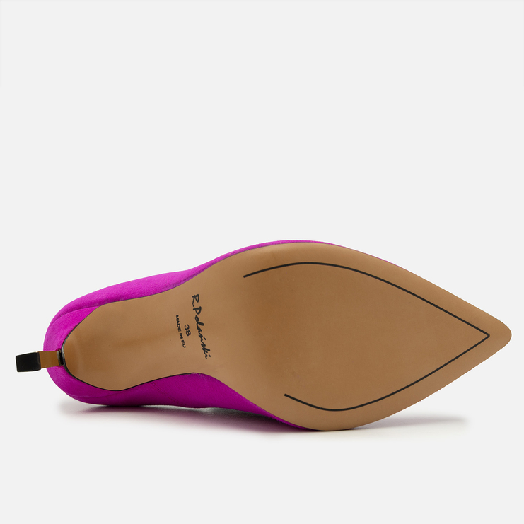 Szpilki 1044 - Fuksja Zamsz