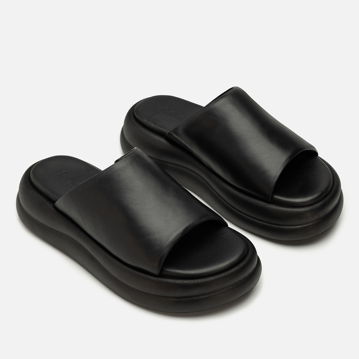 Klapki R.Polański 2194 - Czarny Lico