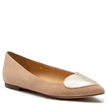 Baleriny R.Polański 912 - Beżowy Zamsz