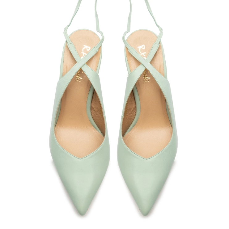 Sandały R.Polański 1421 - Zielony Polina 586 Lico