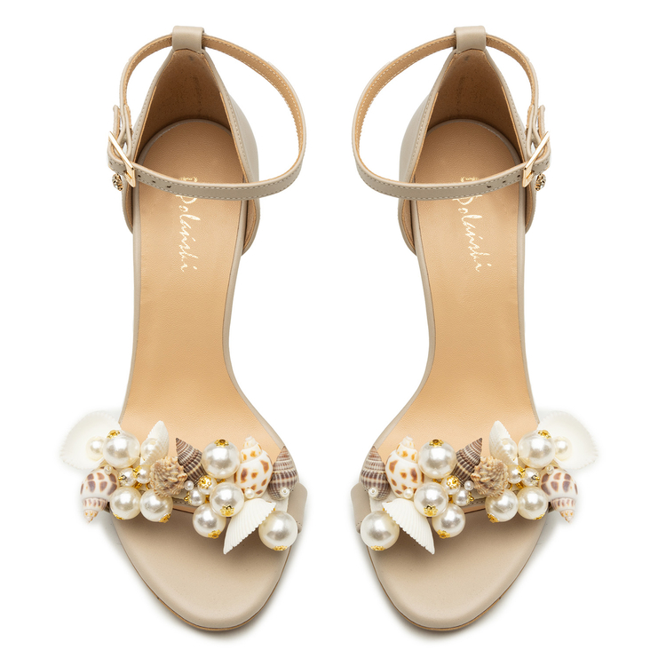 Sandały R.Polański 1649 - Beżowy Lico