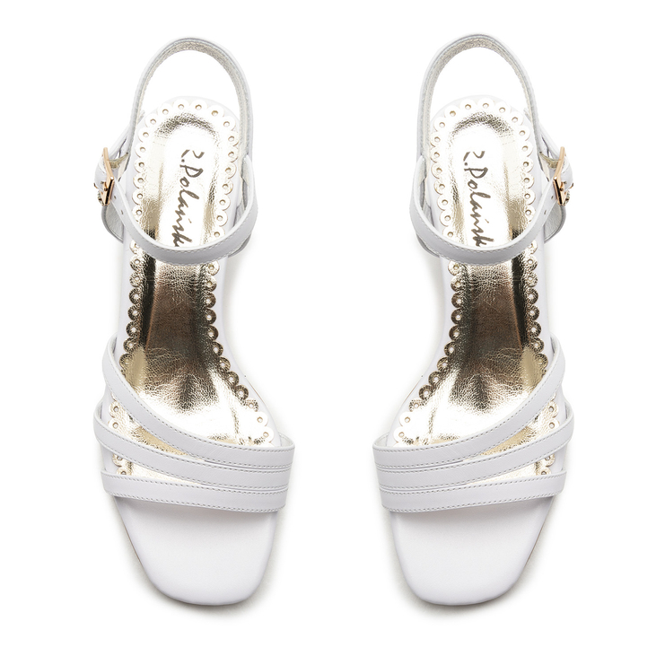 Sandały R.Polański 1115 - Biały Lico