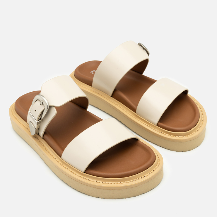 Klapki R.Polański 2130 - Beżowy