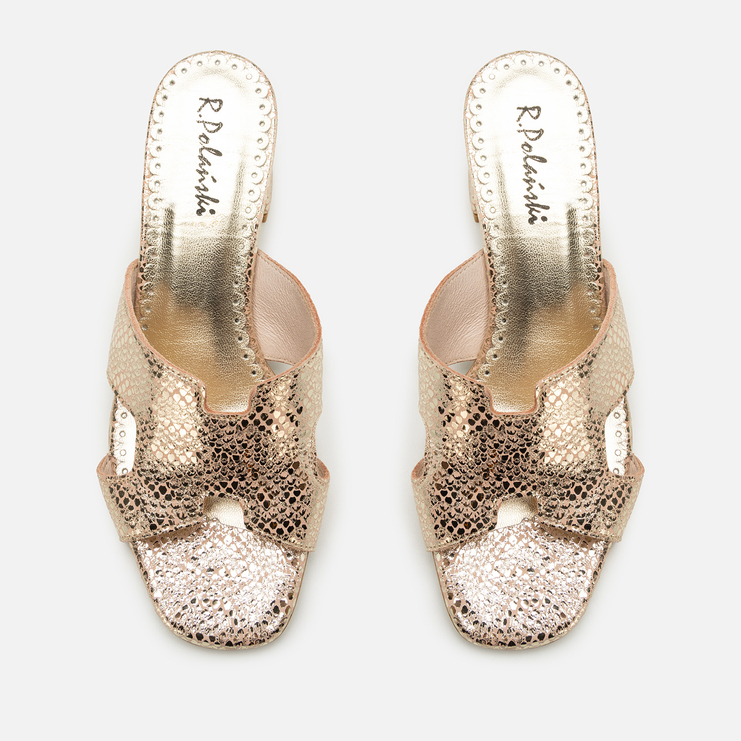 Klapki R.Polański 1097 - Różowy Snake