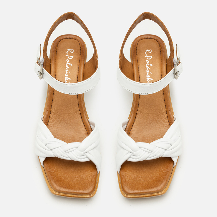 Sandały R.Polański 2121 - Biały Lico