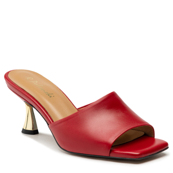 Klapki R.Polański 1236 - Czerwony Lico