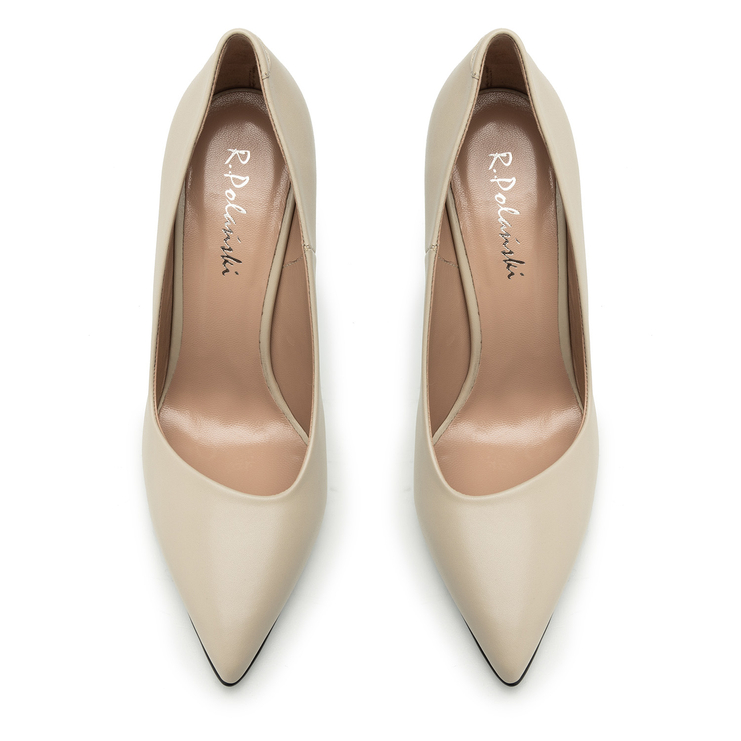 Szpilki R.Polański 2060 - Beżowy Lico