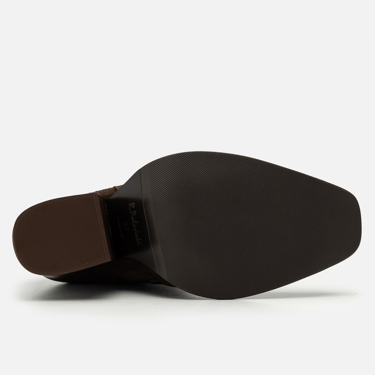 Botki R.Polański 1424 - Chocolate 119 Zamsz