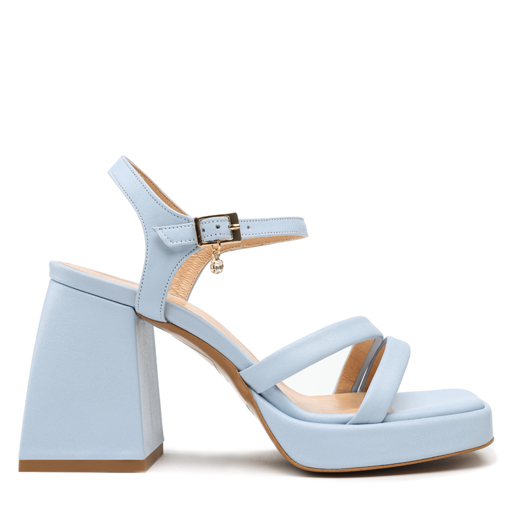 Sandały R.Polański 1458 - Błękitny Polina 584 Lico